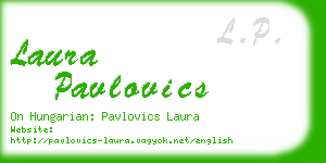 laura pavlovics business card